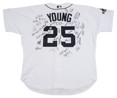2003 Dmitri Young Game Used Detroit Tigers All Star  Jersey Signed By 40 Members of the American League (PSA/DNA- MLB Auth)